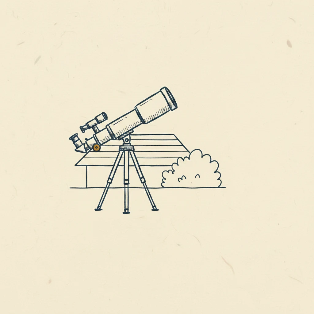 an inexpensive beginner telescope that's actually worth buying, set up outside