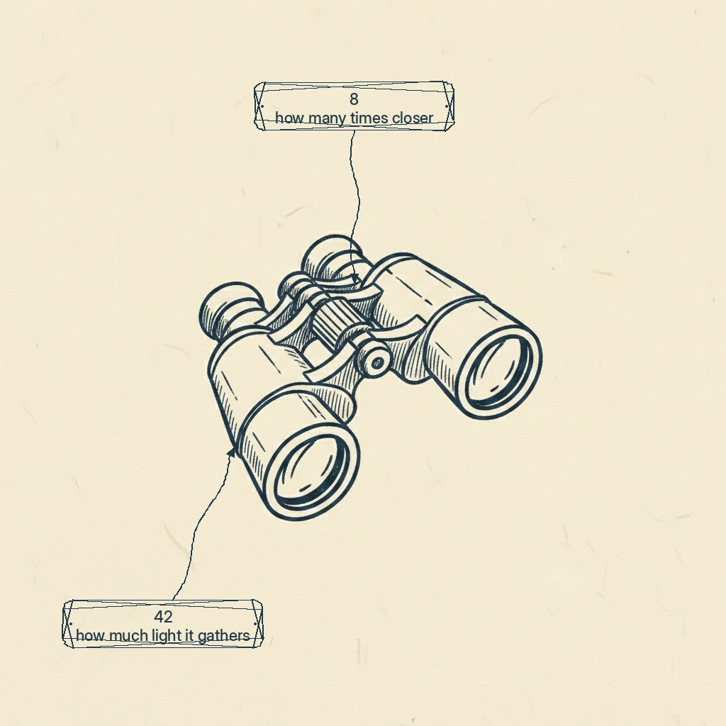 what the two numbers on binoculars mean