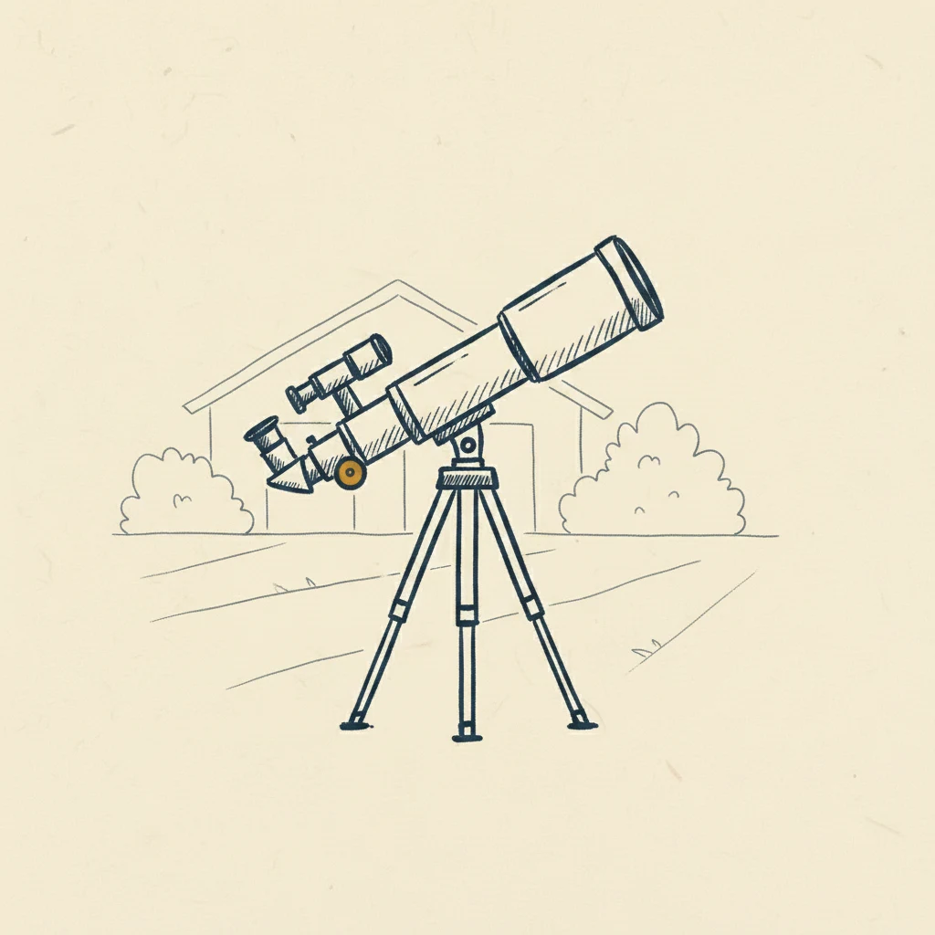 a good first telescope set up in a backyard