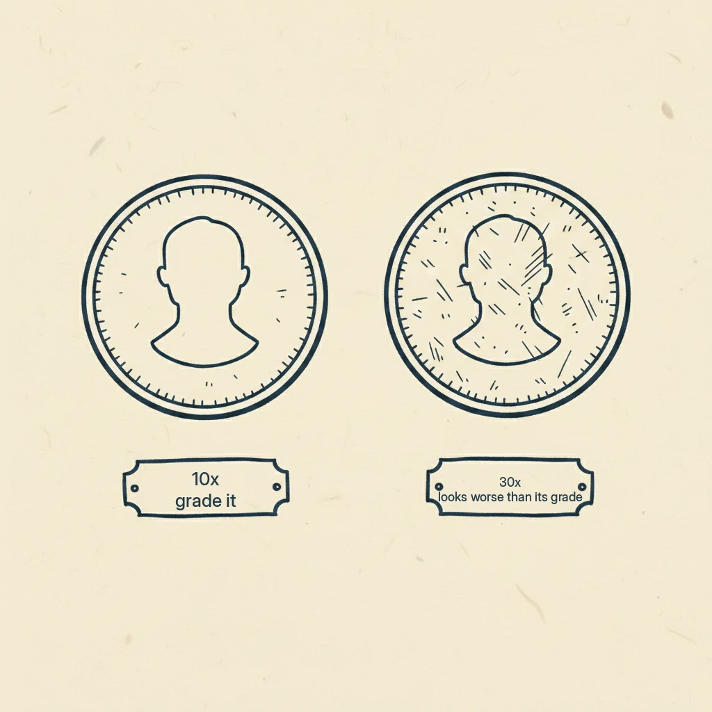 why too much magnification makes a good coin look bad