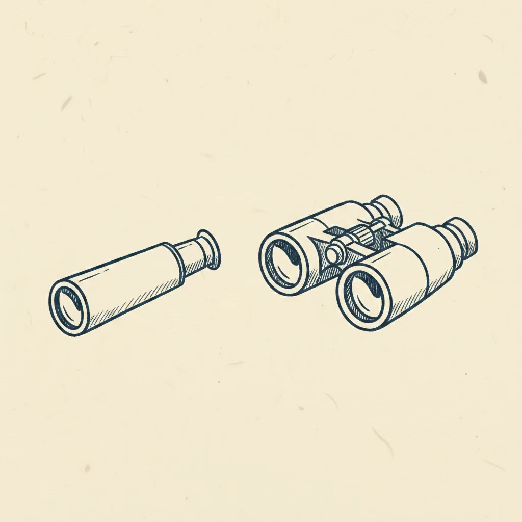 what a monocular gives up compared with binoculars, and what it doesn't