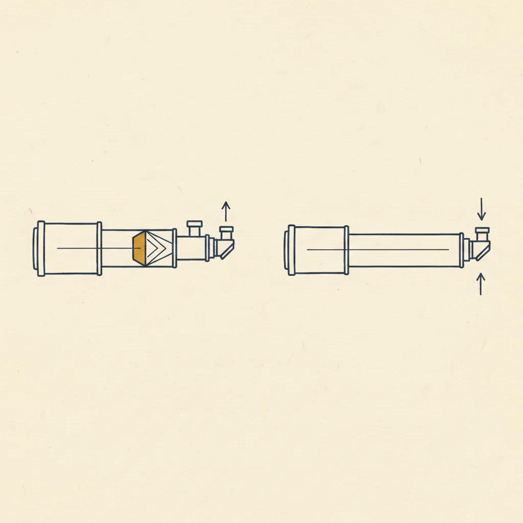 why a spotting scope shows an upright picture and a telescope doesn't